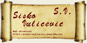 Sisko Vulićević vizit kartica